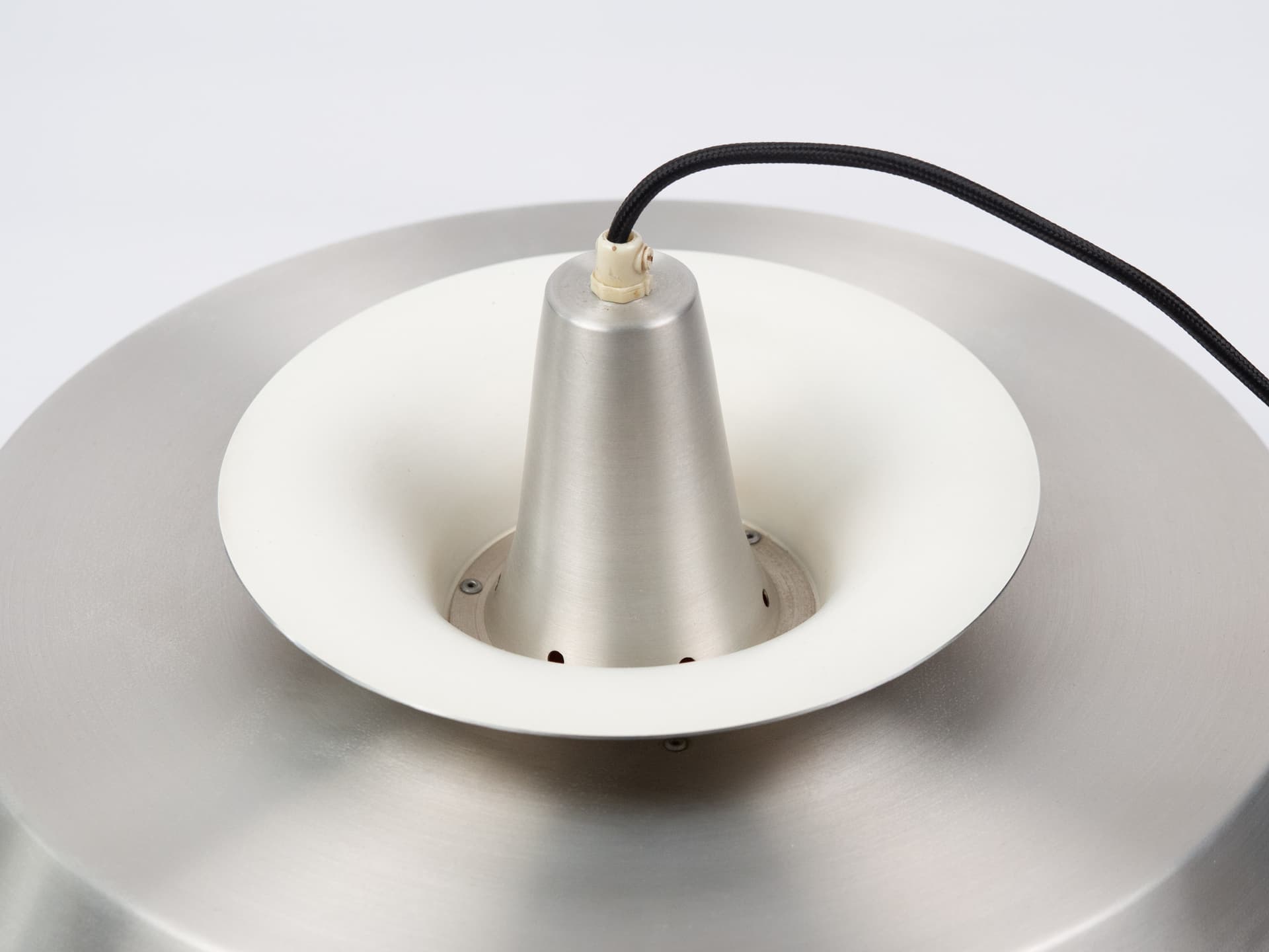 Pendant lamp Superlight, silver gold aluminium, by D. Mogensen, Denmark, 1980s. - 401500