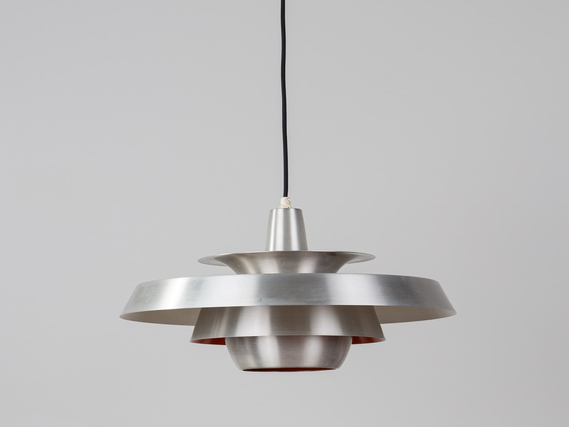 Pendant lamp Superlight, silver gold aluminium, by D. Mogensen, Denmark, 1980s. - 401499