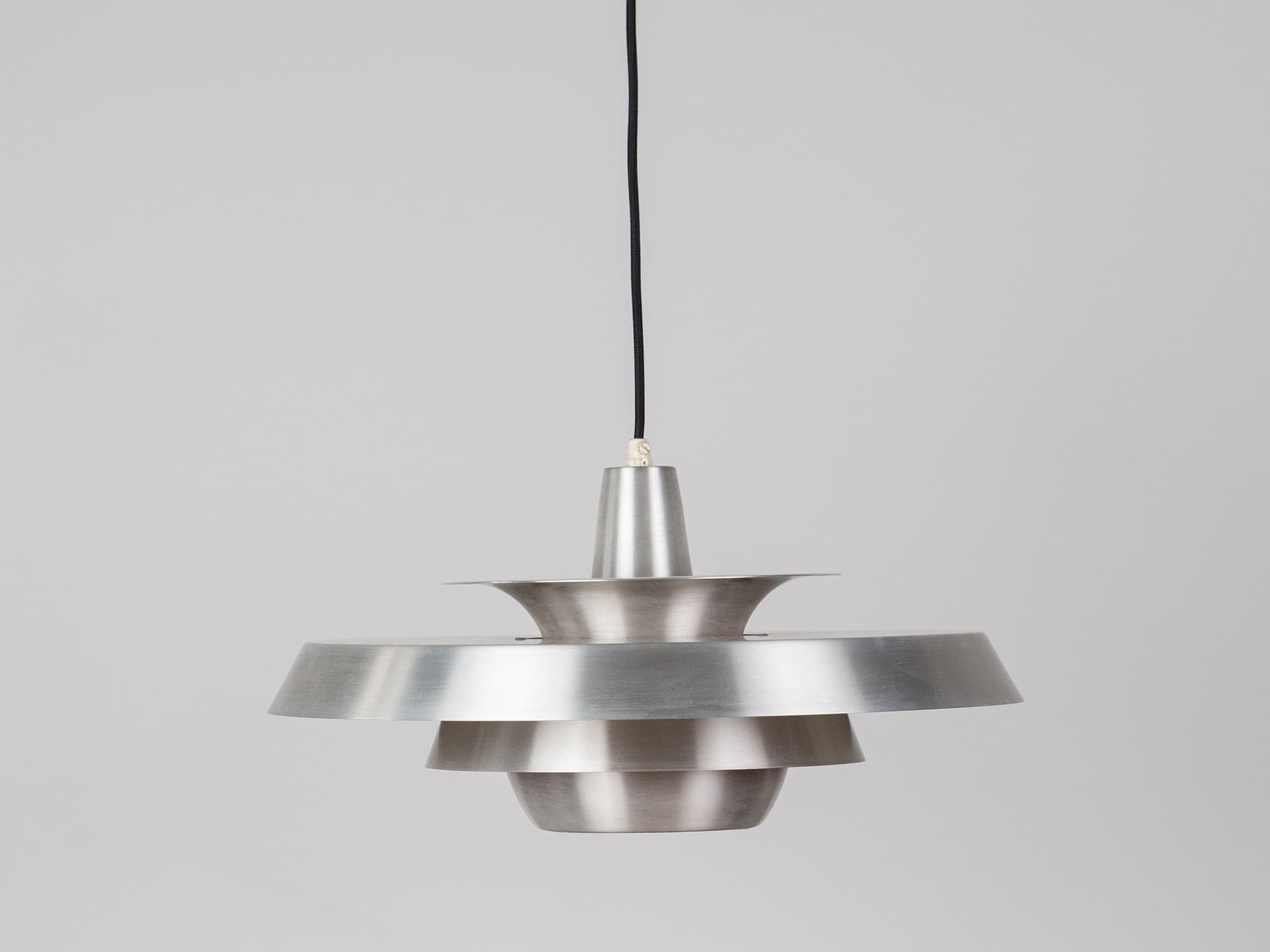 Pendant lamp Superlight, silver gold aluminium, by D. Mogensen, Denmark, 1980s. - 401497