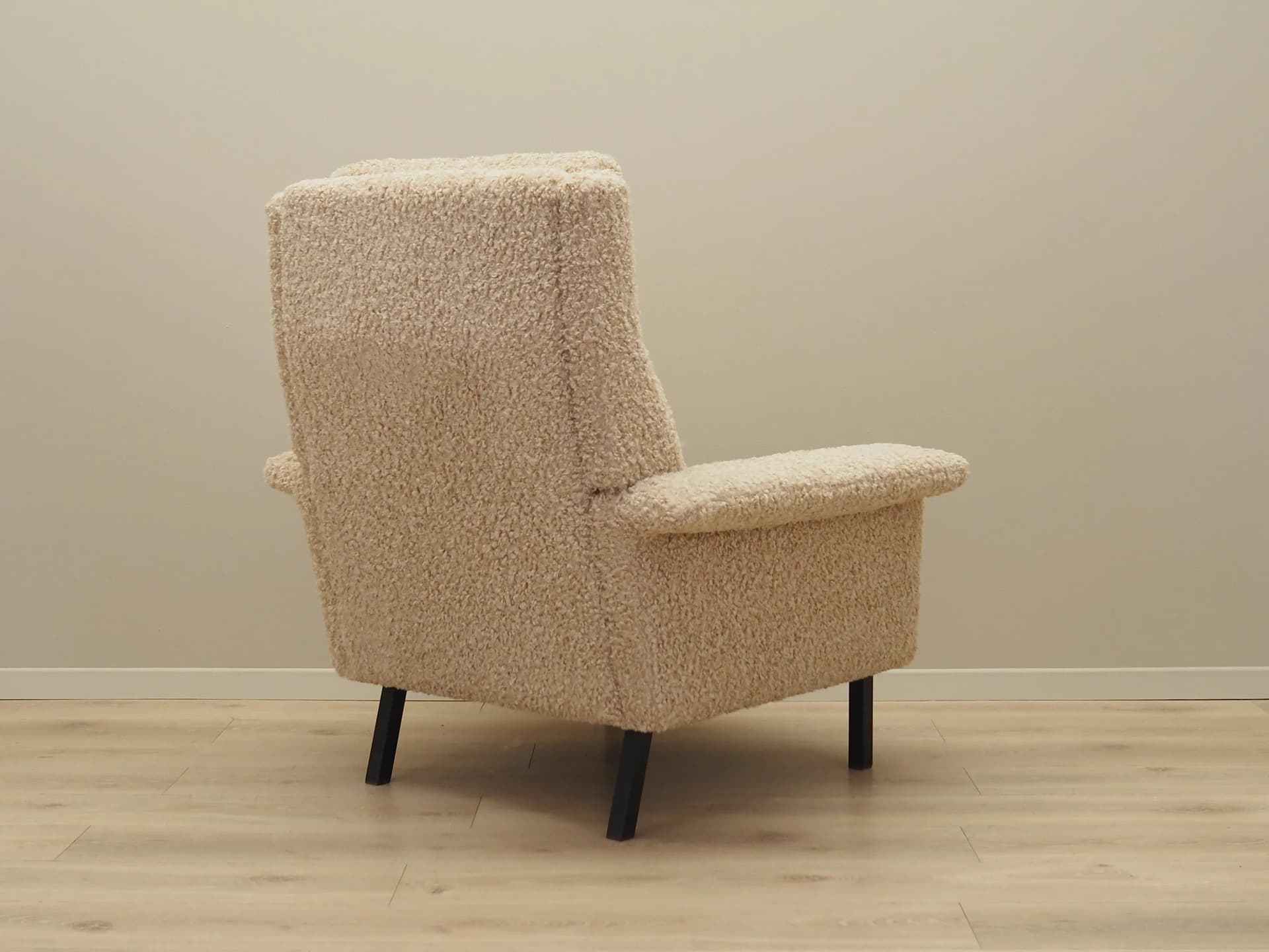 Armchair 3332, beige, bouclé, wood, by A. Vodder, for Fritz Hansen, Denmark, 1960s - 29613