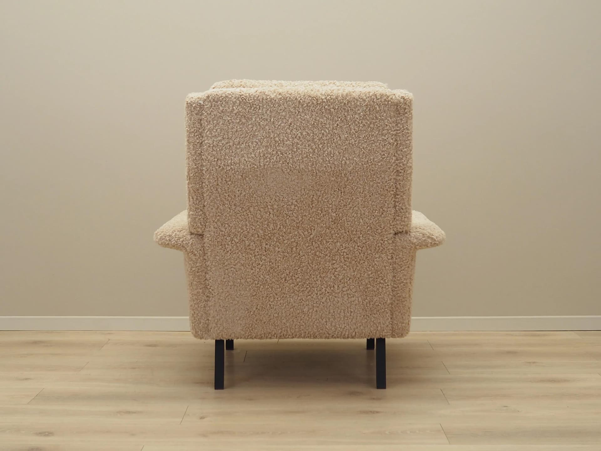 Armchair 3332, beige, bouclé, wood, by A. Vodder, for Fritz Hansen, Denmark, 1960s - 29614