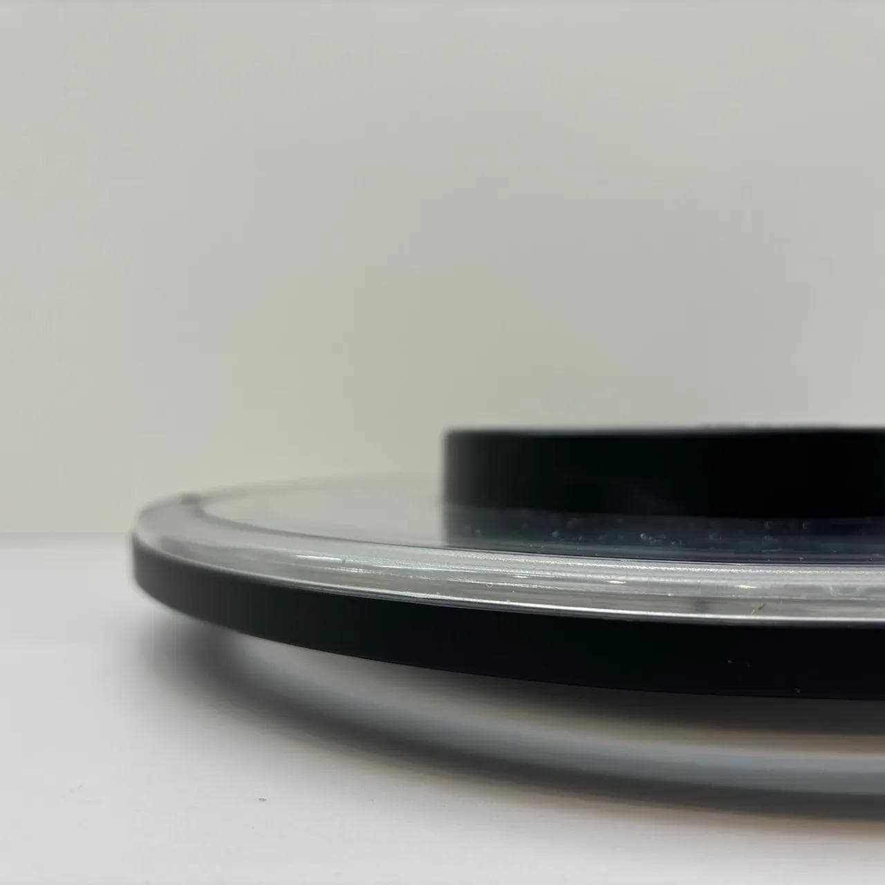 Zegar ścienny, czarny, plastik szkło, Tajwan, lata 90. - 29406