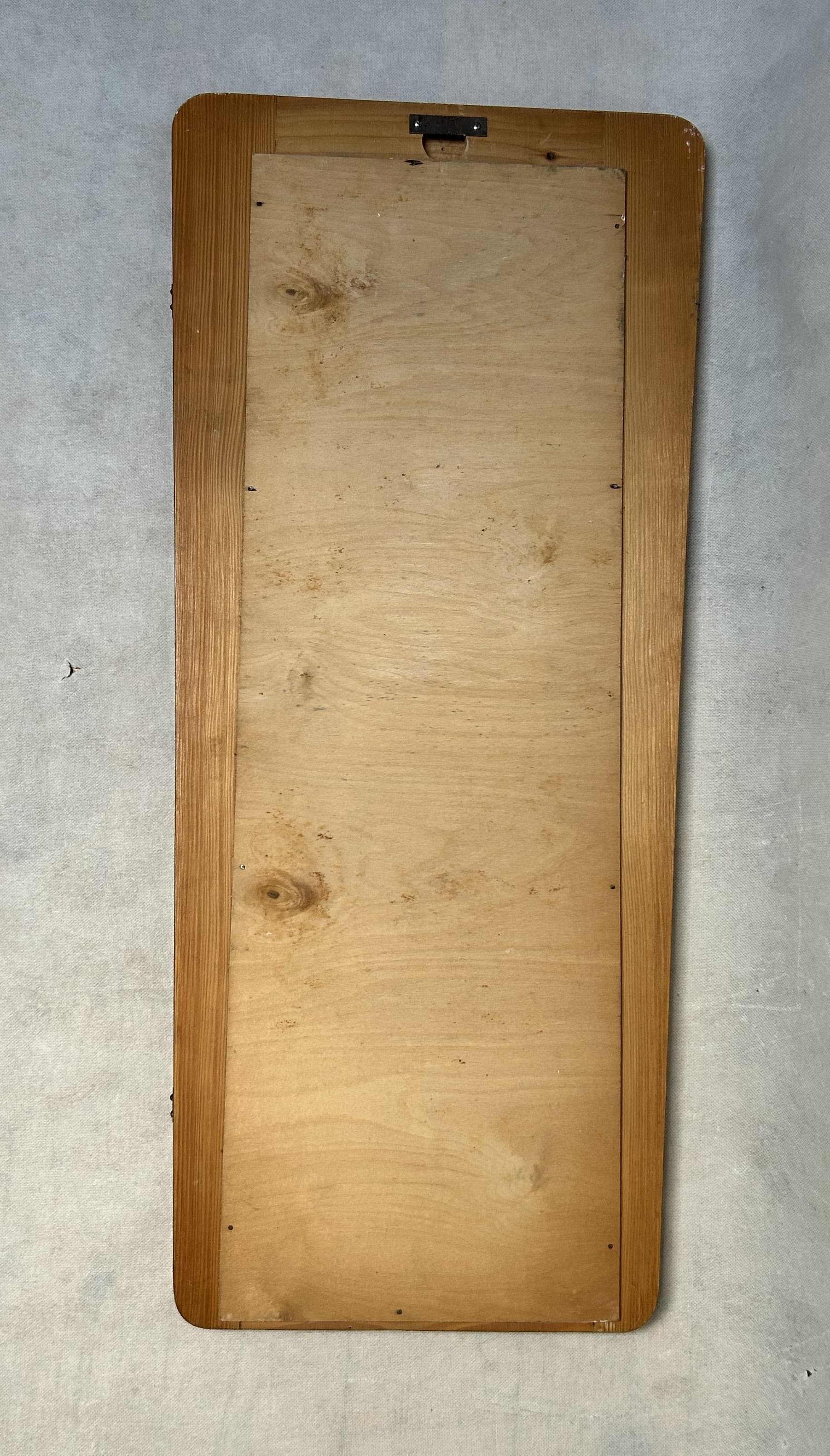 Wall mirror, silver glass, brown wood, Poland, 1970s - 401902