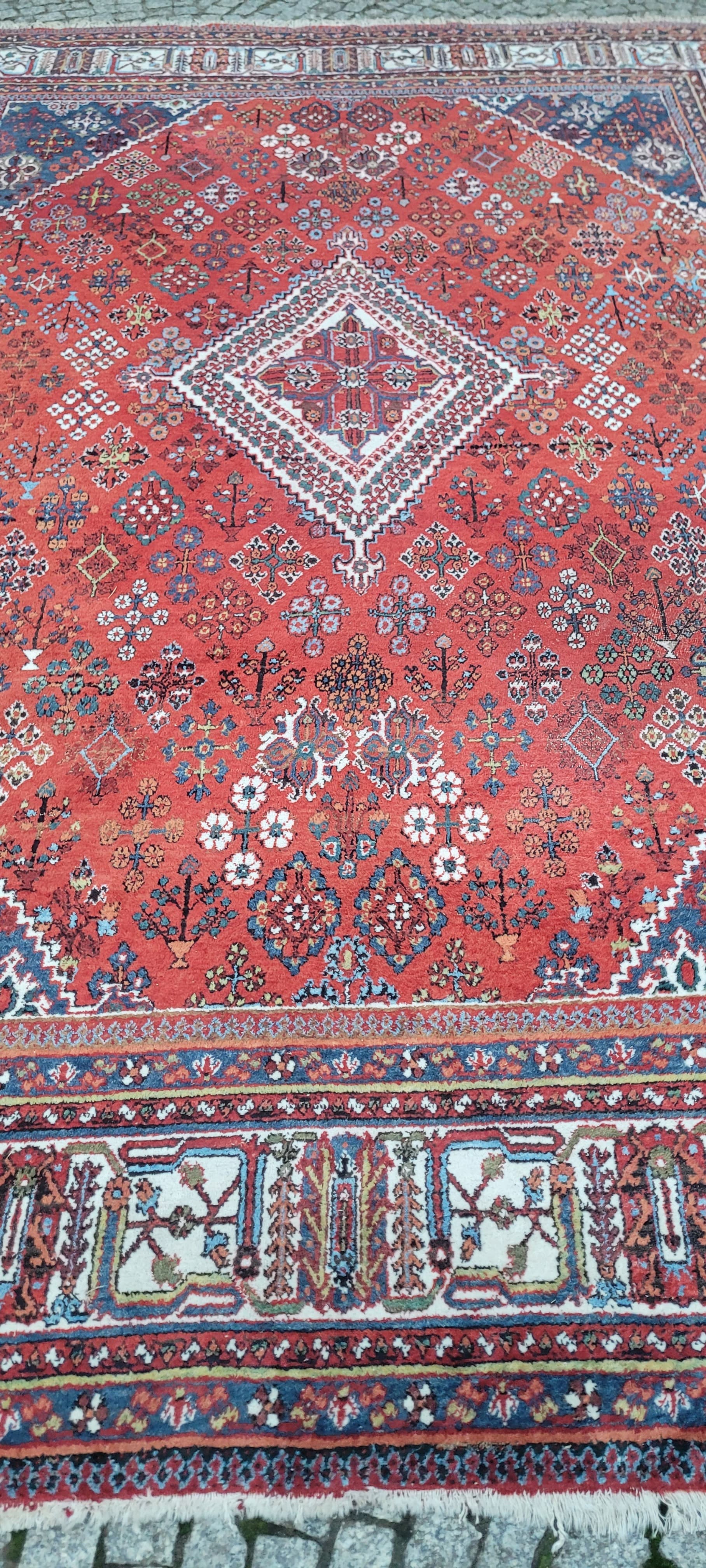 Rug Dzhushagan, 255x380 cm, wool red blue white brown, Iran - 401944