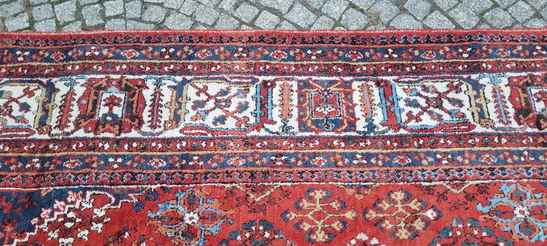 Rug Dzhushagan, 255x380 cm, wool red blue white brown, Iran - 401947