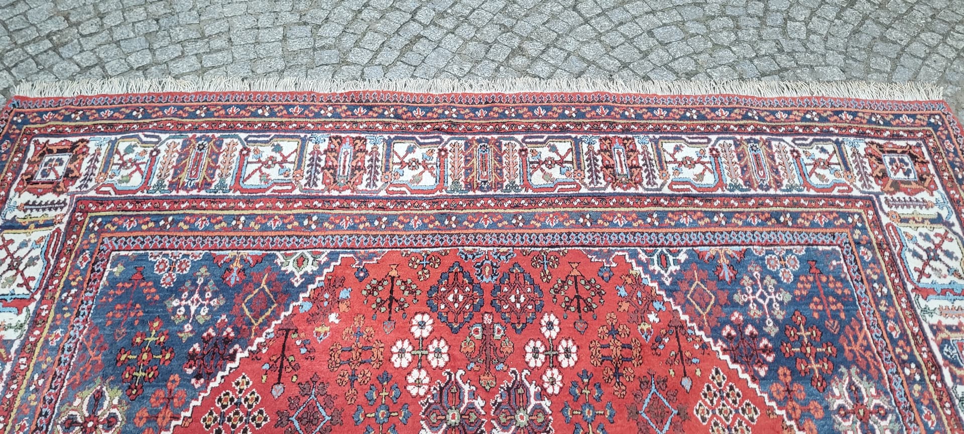 Rug Dzhushagan, 255x380 cm, wool red blue white brown, Iran - 401955