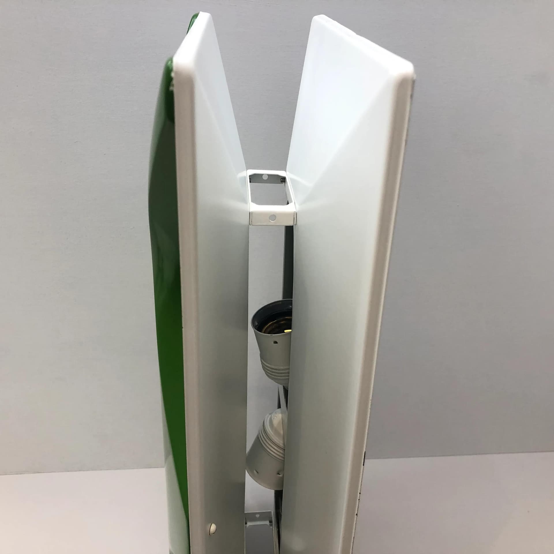 Kinkiet Space Age, metal zielony, proj. K. Link, Niemcy, lata 70. - 29401