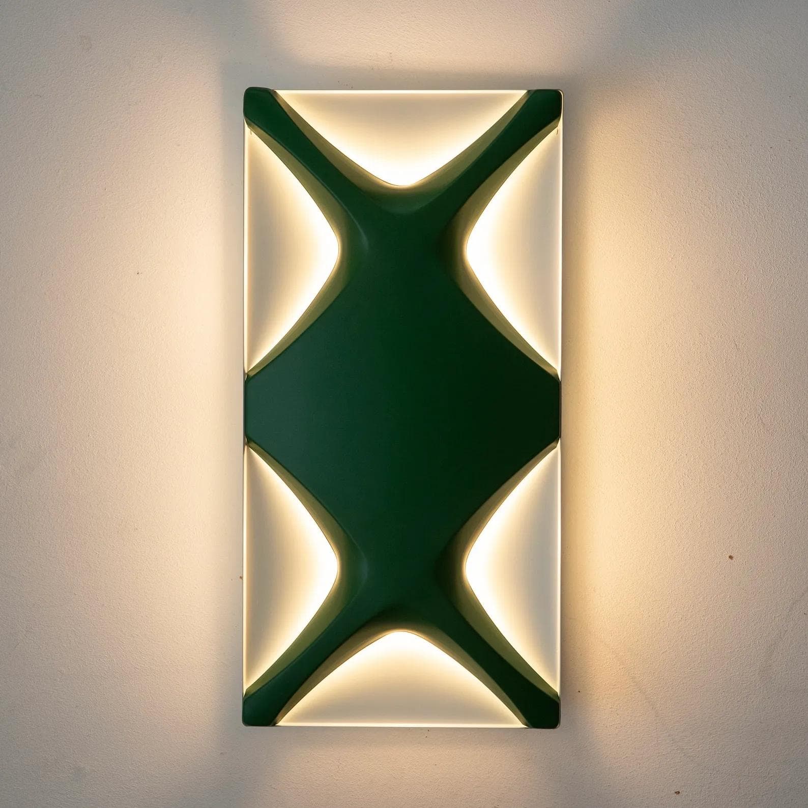 Kinkiet Space Age, metal zielony, proj. K. Link, Niemcy, lata 70. - 29394