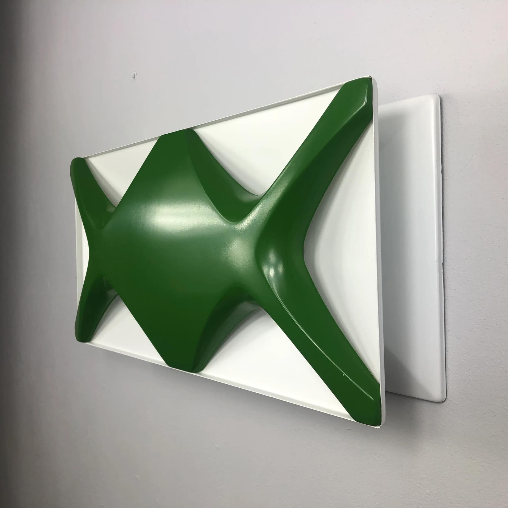 Kinkiet Space Age, metal zielony, proj. K. Link, Niemcy, lata 70. - 29399