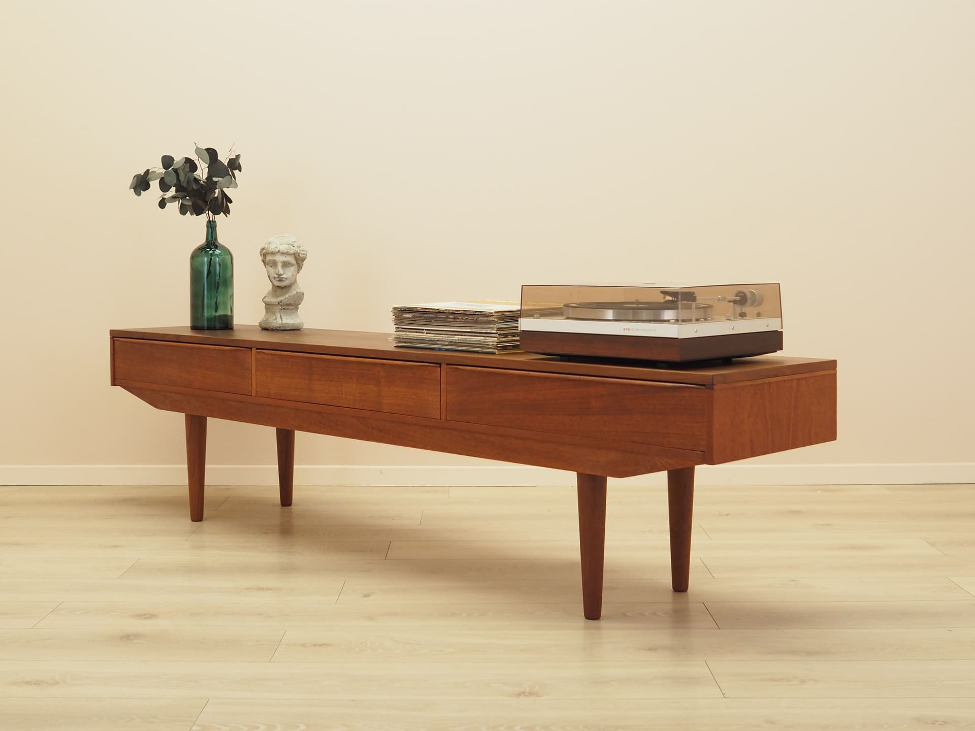 Lowboard, teak brązowy złoty, Dania, lata 60. - 402132