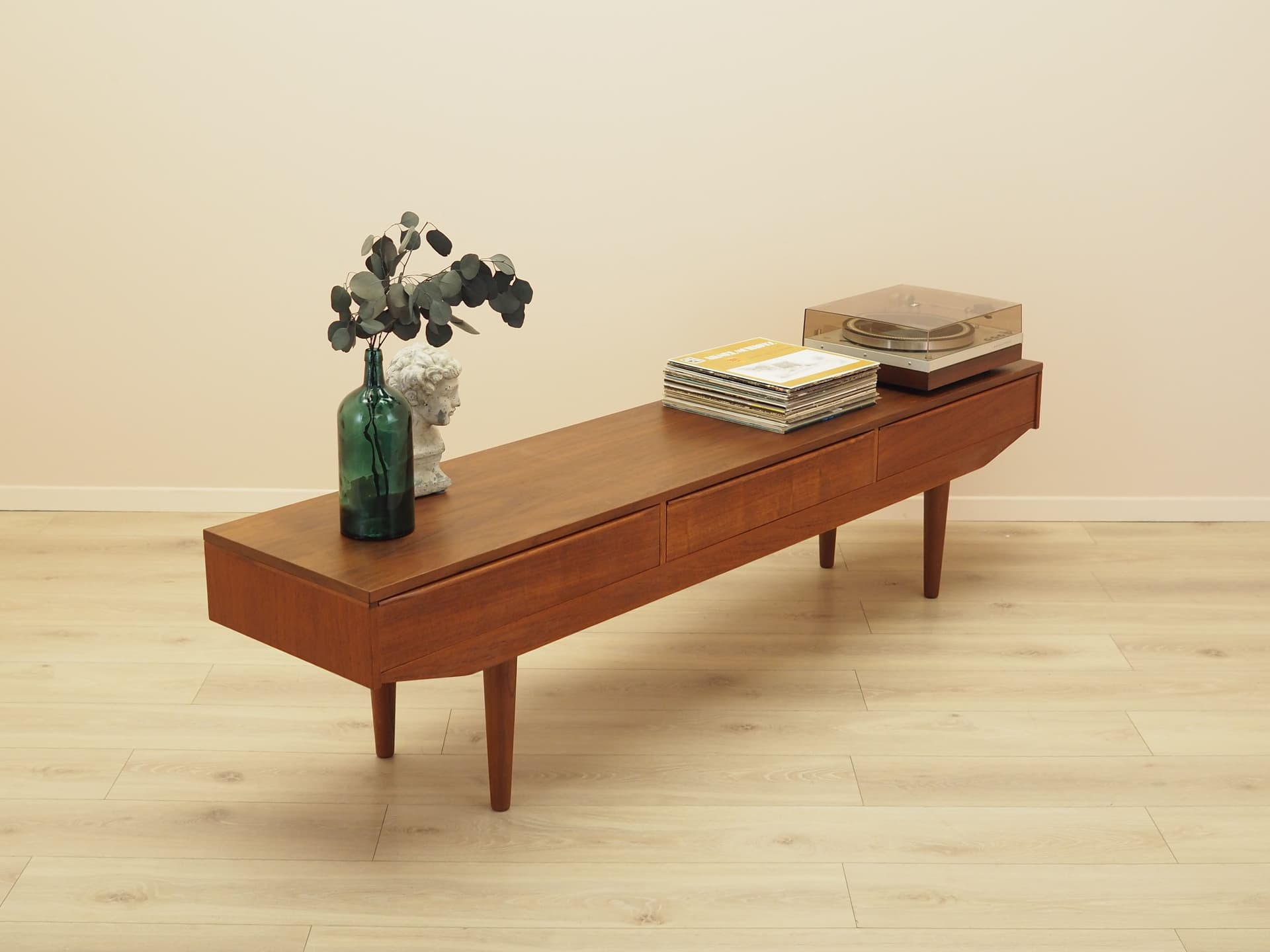 Lowboard, teak brązowy złoty, Dania, lata 60. - 402136