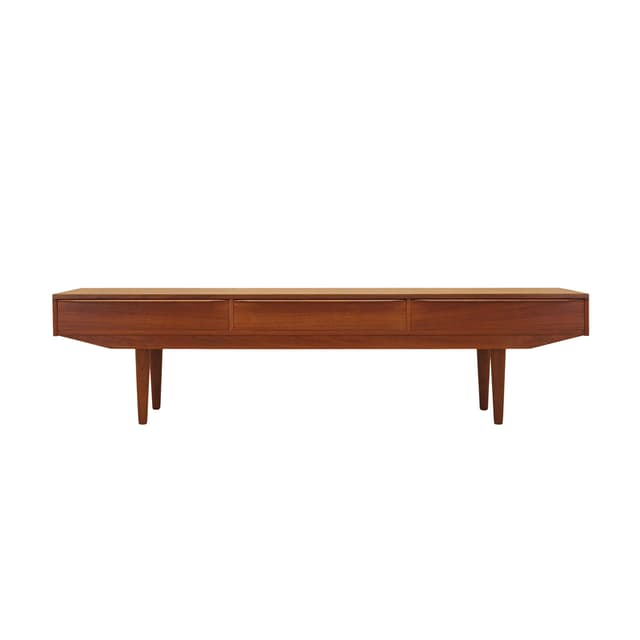 Lowboard, teak brązowy złoty, Dania, lata 60. - WYMIARY