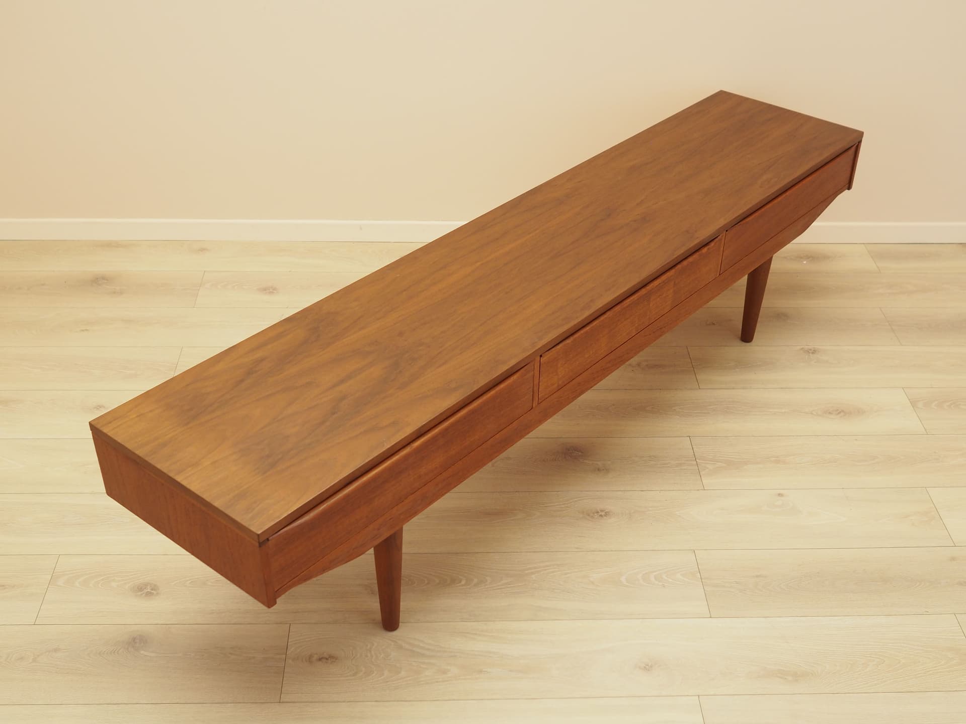 Lowboard, teak brązowy złoty, Dania, lata 60. - 402137