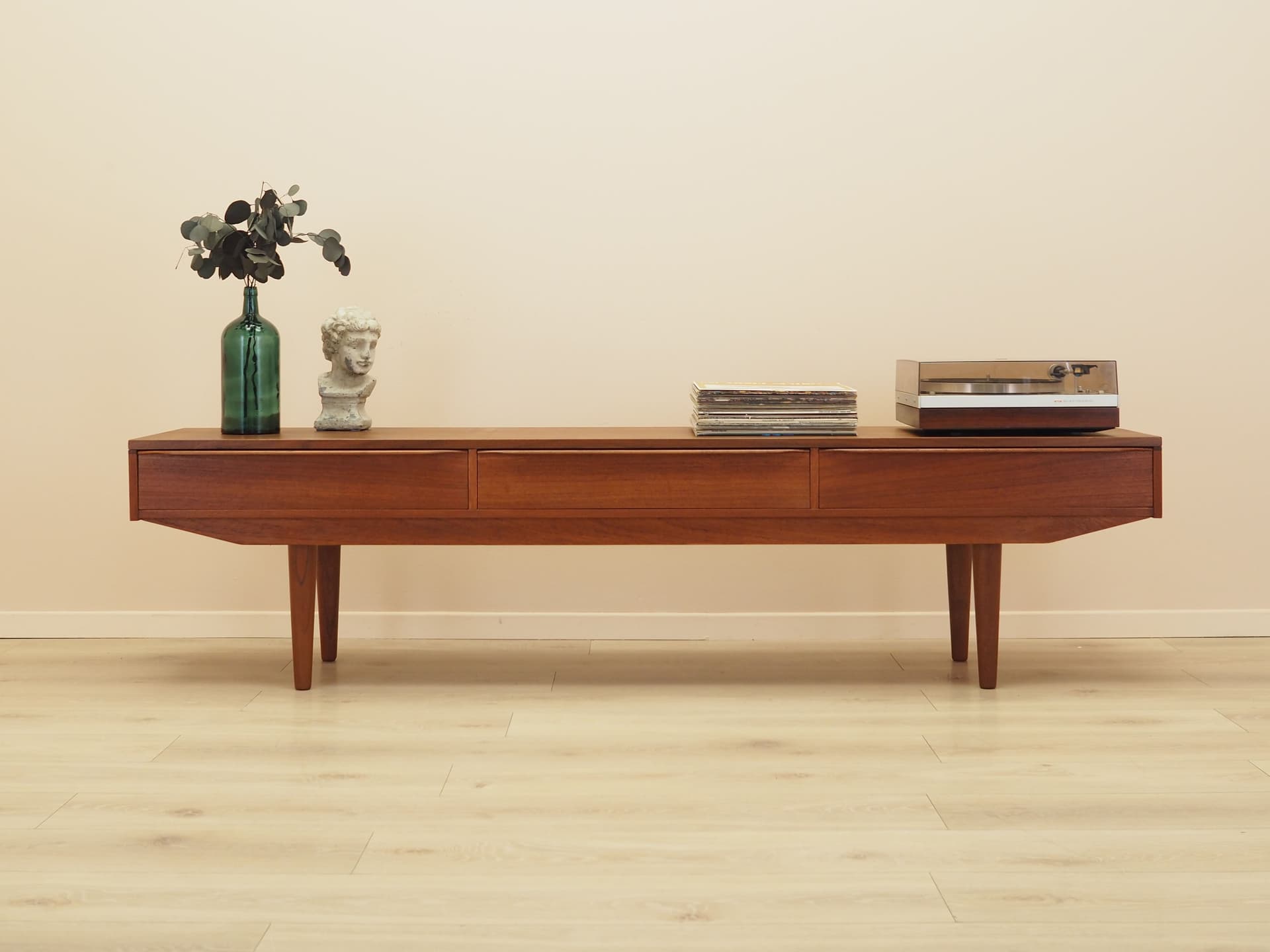 Lowboard, teak brązowy złoty, Dania, lata 60. - 402135