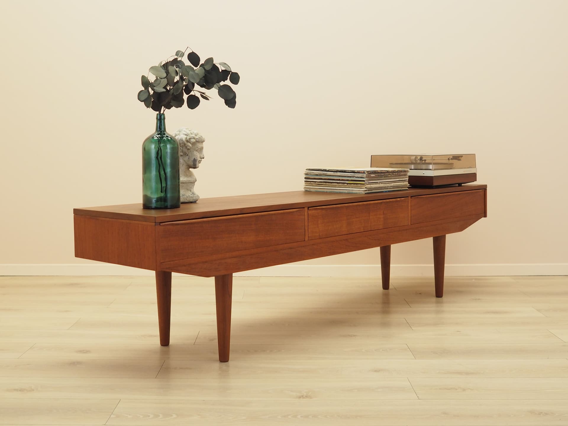 Lowboard, teak brązowy złoty, Dania, lata 60. - 402133
