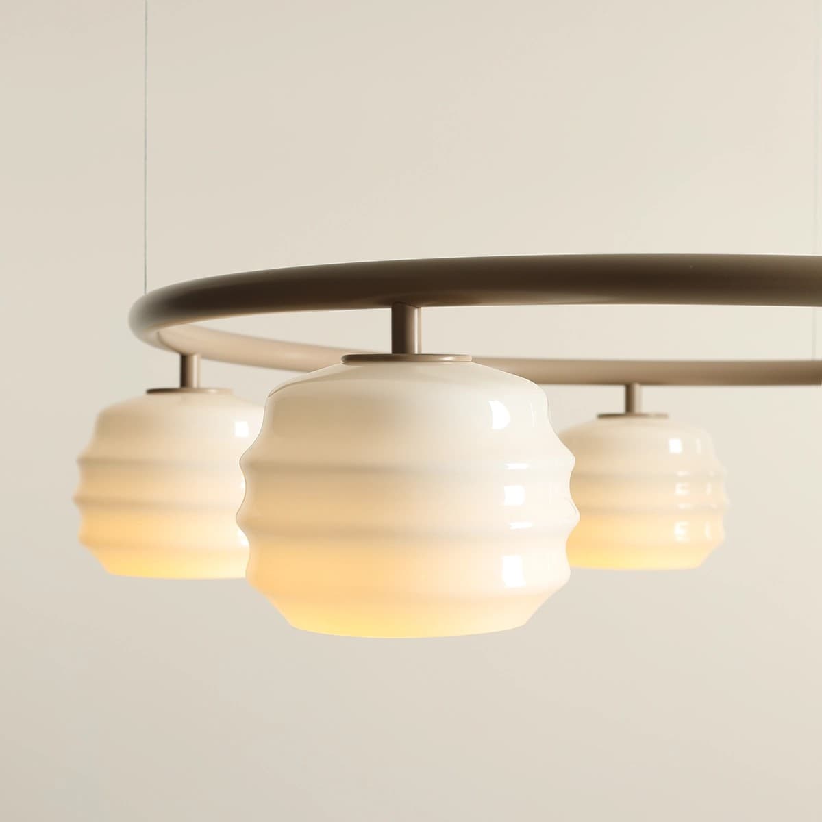 Pendant lamp Puff 5 Ring beige, Artera - 402230