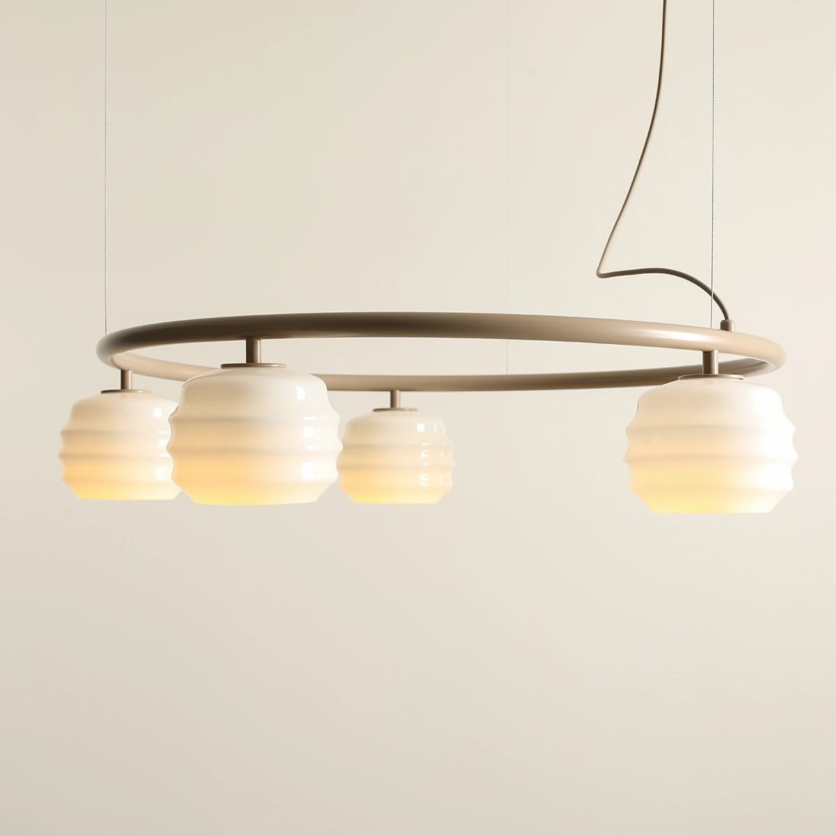 Pendant lamp Puff 5 Ring beige, Artera - 402229