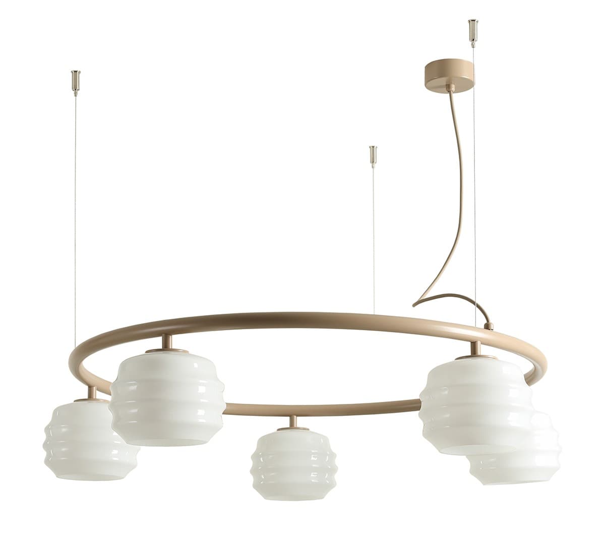 Pendant lamp Puff 5 Ring beige, Artera