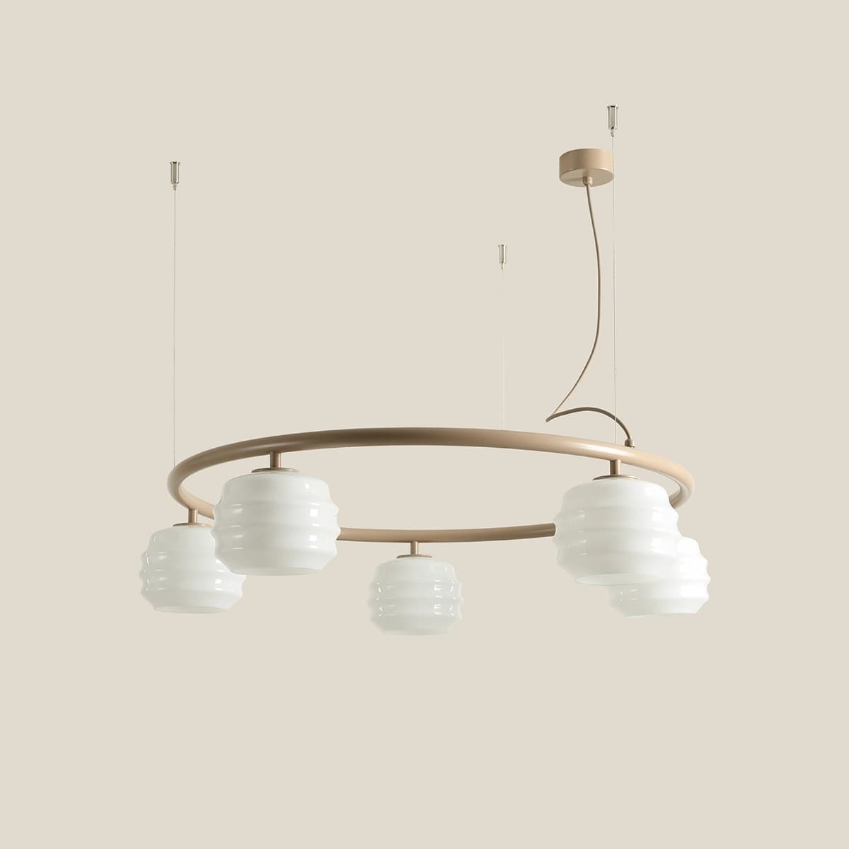 Pendant lamp Puff 5 Ring beige, Artera - 402232