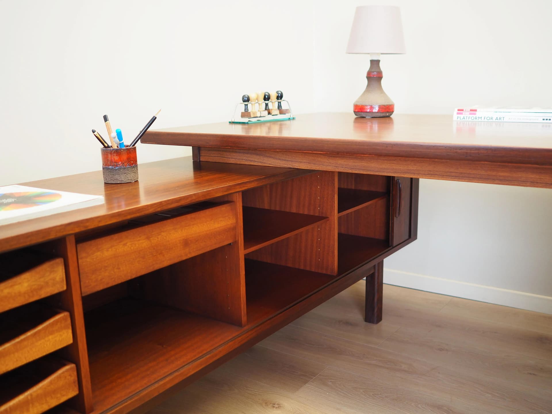 Desk Executive, brown rosewood, by A. Vodder, Sibast, Denmark, 1960s. - 29584