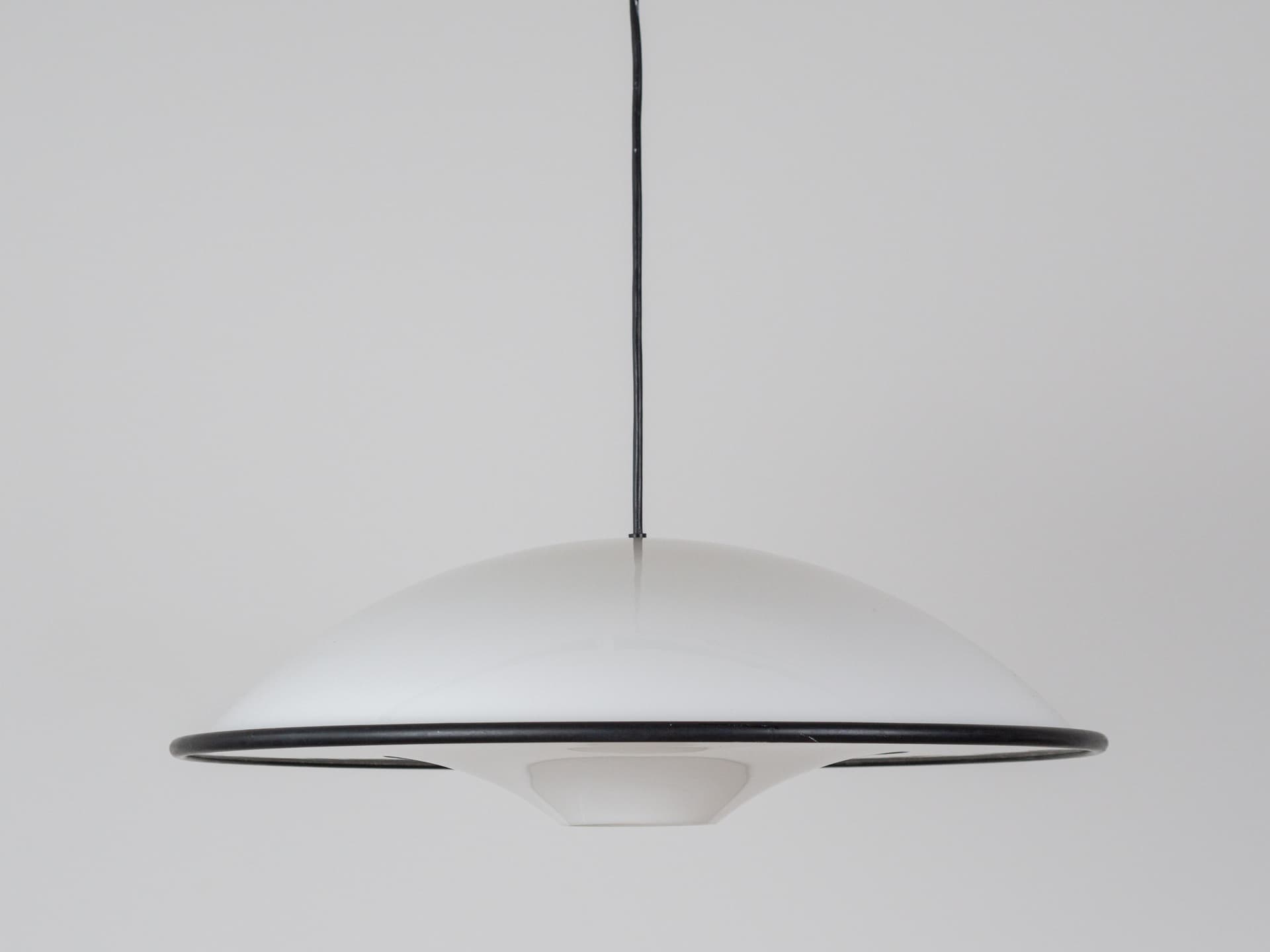 Pendant lamp Cosmos, white plastic, Fog & Mørup, Denmark, 1980s. - 402448