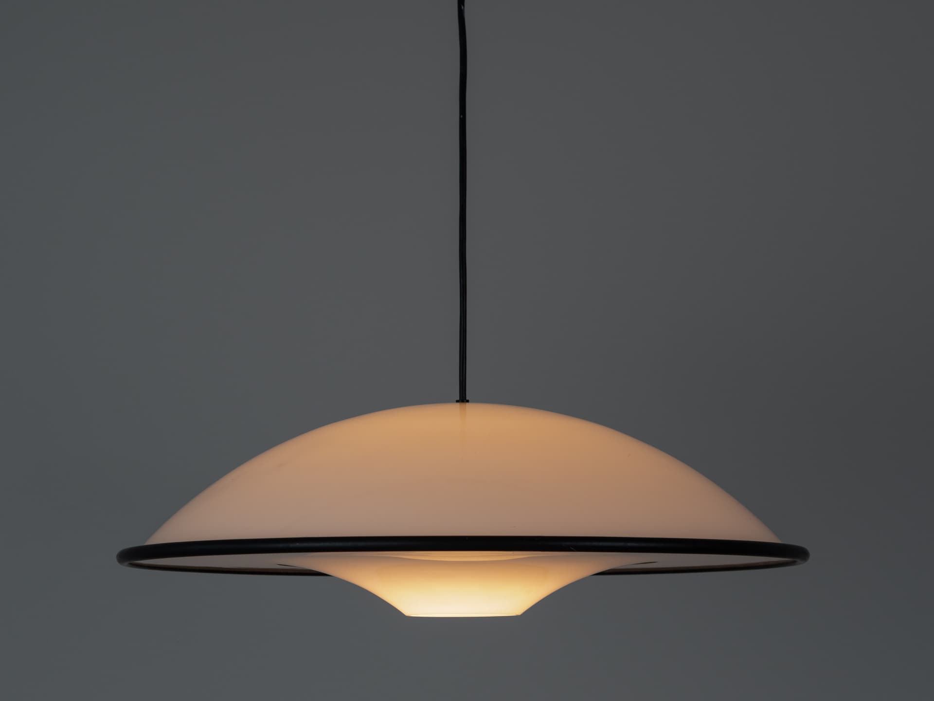 Pendant lamp Cosmos, white plastic, Fog & Mørup, Denmark, 1980s. - 402444