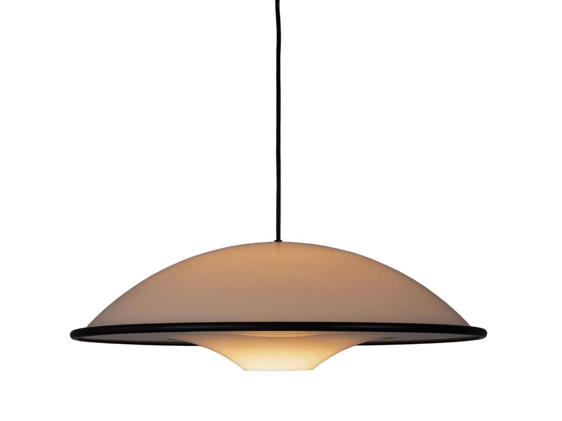 Pendant lamp Cosmos, white plastic, Fog & Mørup, Denmark, 1980s.