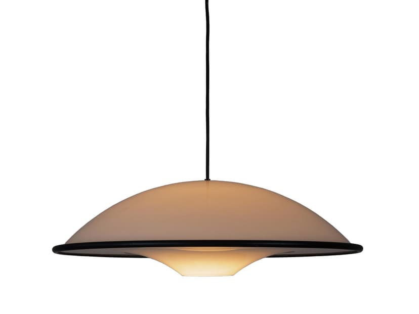 Lampa wisząca Cosmos, biały plastik, Fog & Mørup, Dania, lata 80.