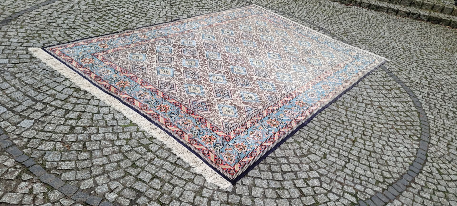 Dywan Ghom 207x320 cm, multikolor, wełna, Iran, lata 70. - 402462