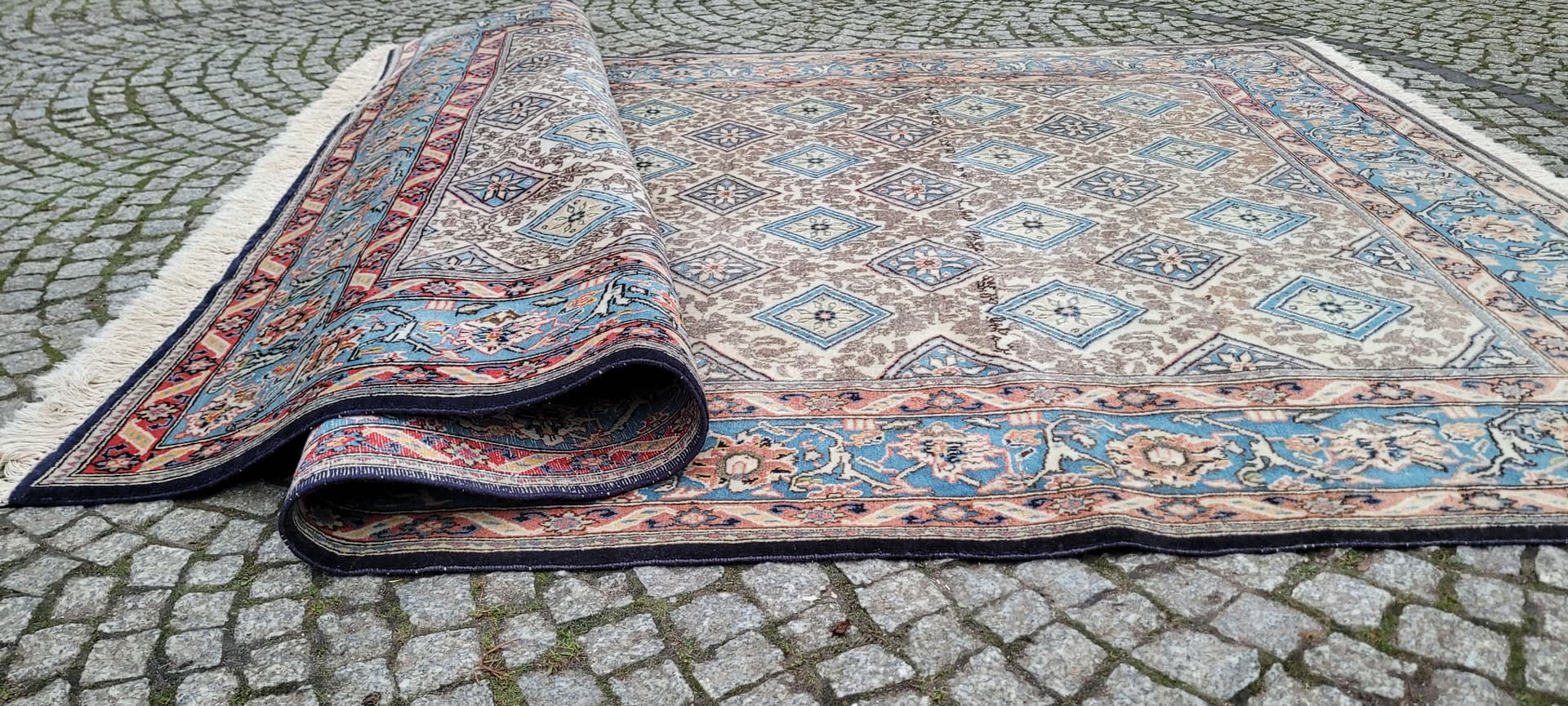 Dywan Ghom 207x320 cm, multikolor, wełna, Iran, lata 70. - 402457