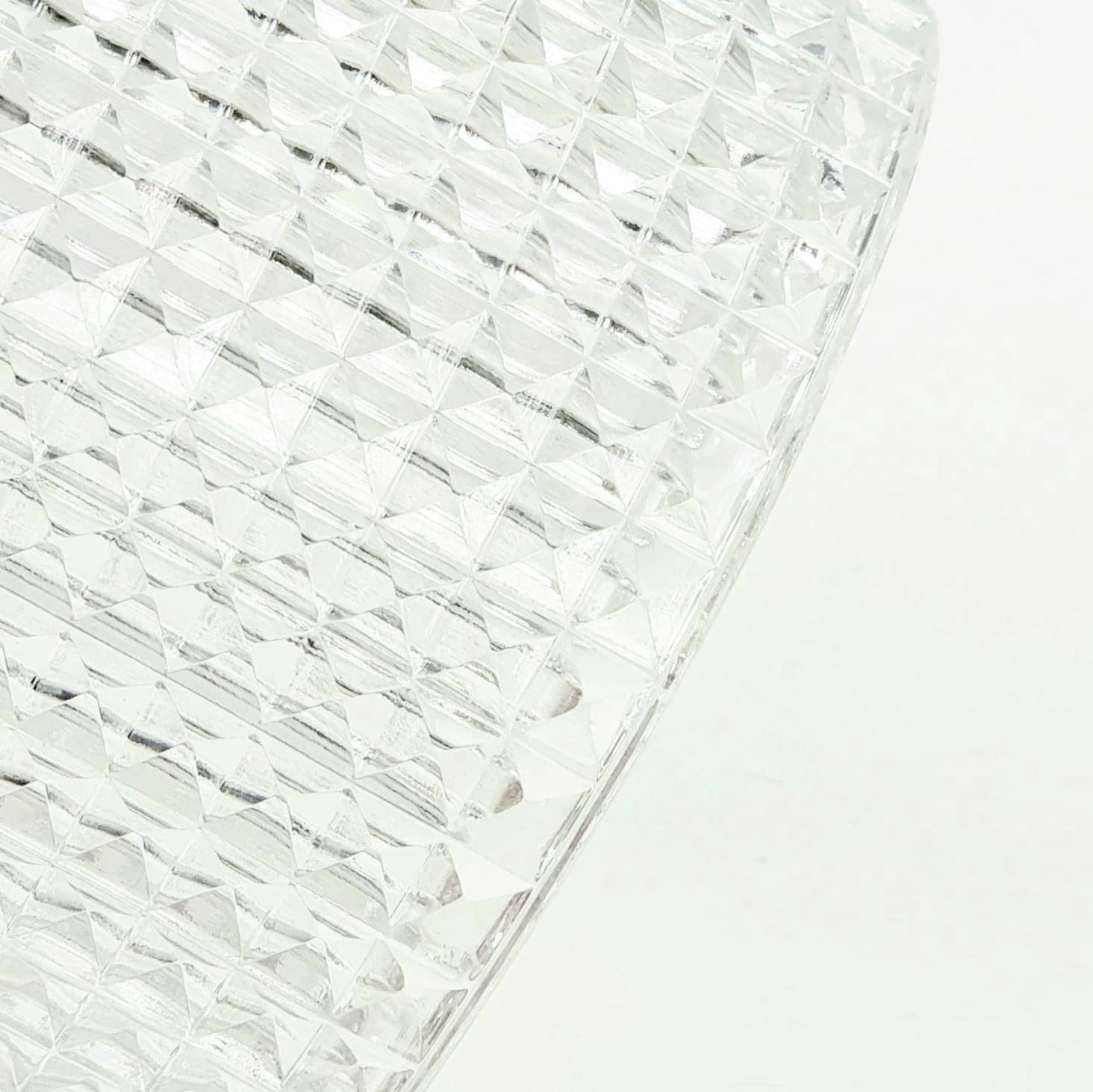 Ceiling lamp, transparent crystal, golden brass, by C. Fagerlund, Orrefors, Sweden, 1960s. - 402529