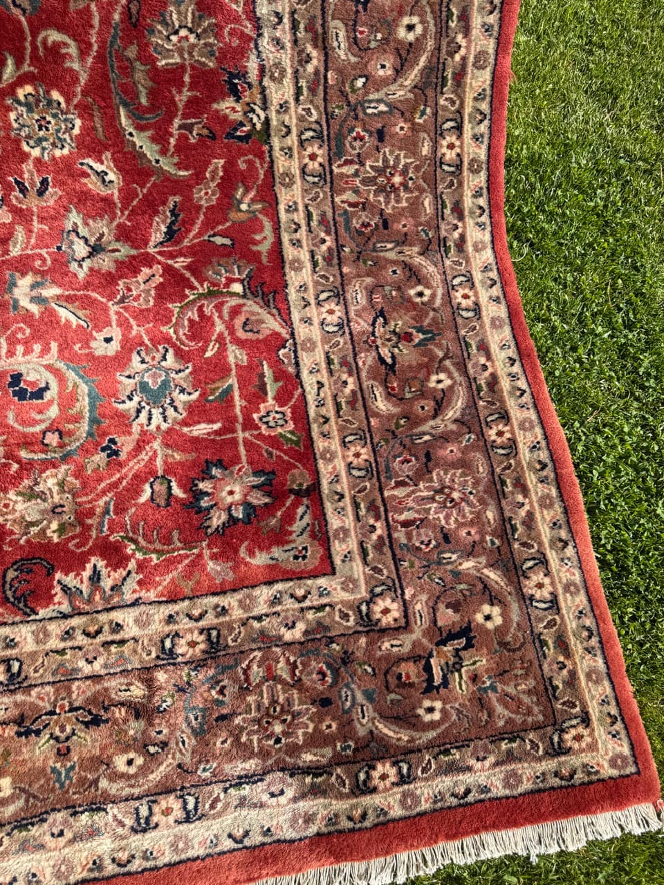 Rug Indo Bidjar 300x200 cm, red beige, wool, India - 402589