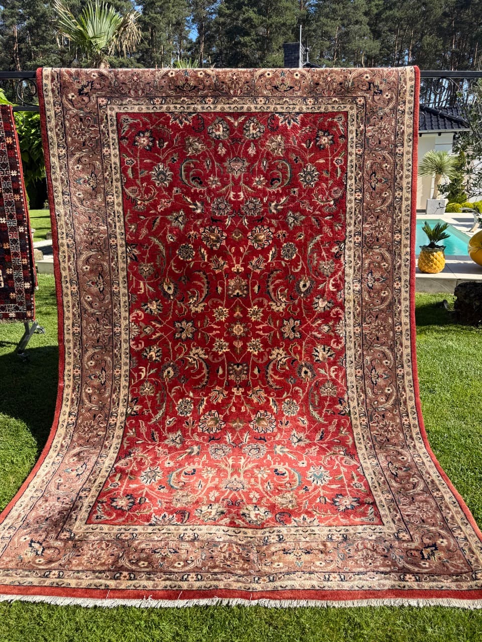 Rug Indo Bidjar 300x200 cm, red beige, wool, India - 402593