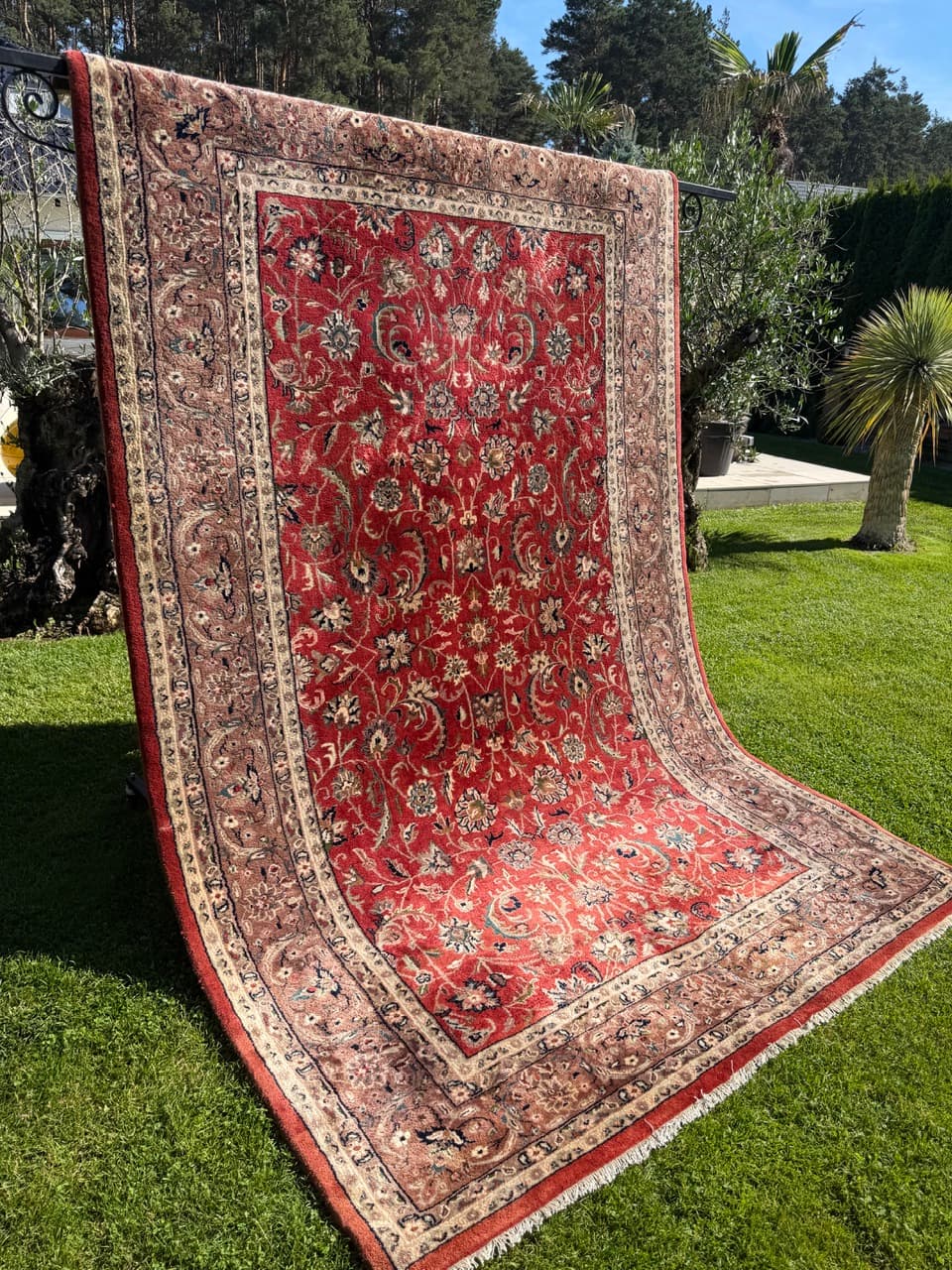 Rug Indo Bidjar 300x200 cm, red beige, wool, India - 402591