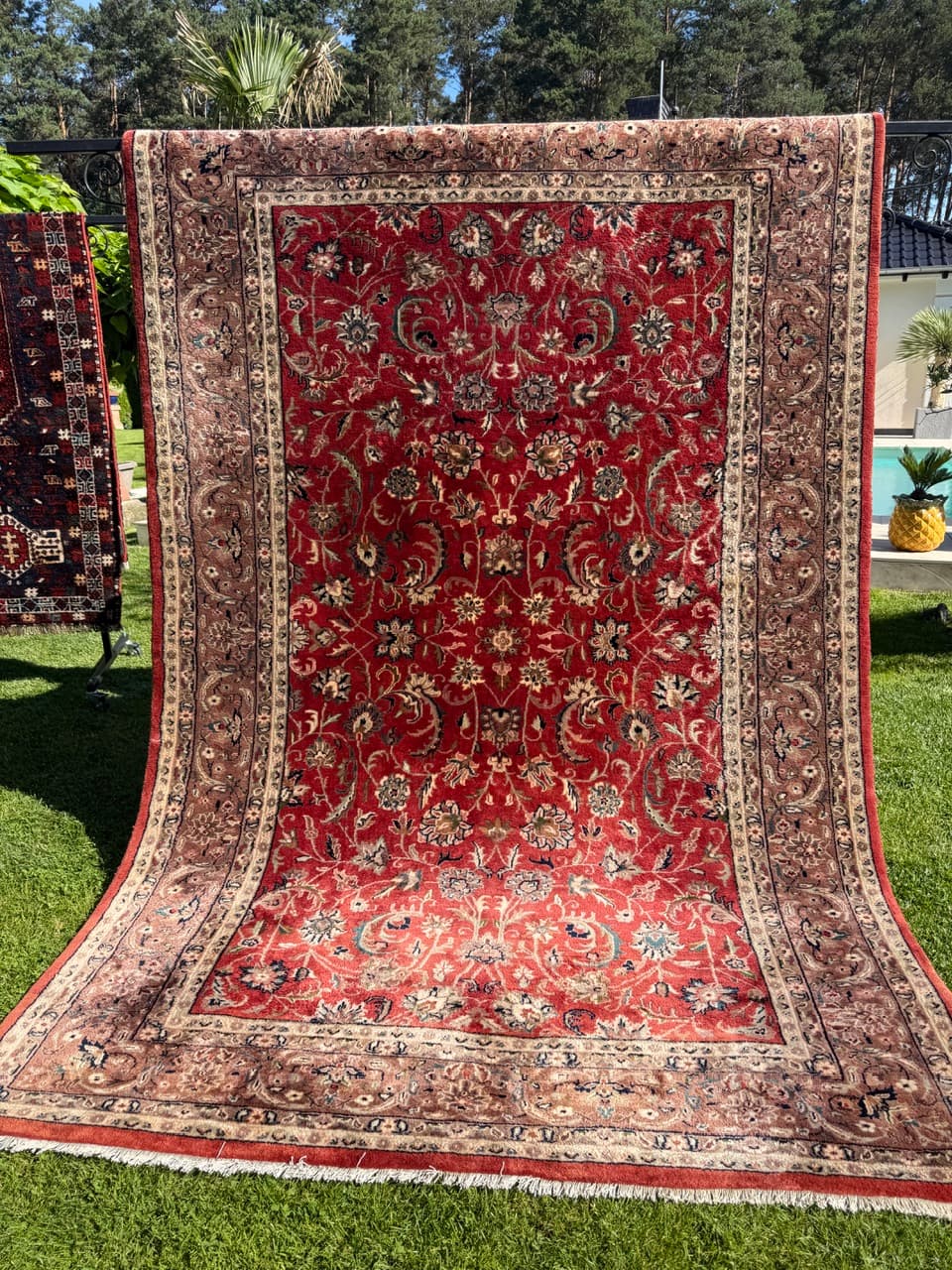 Rug Indo Bidjar 300x200 cm, red beige, wool, India - 402587