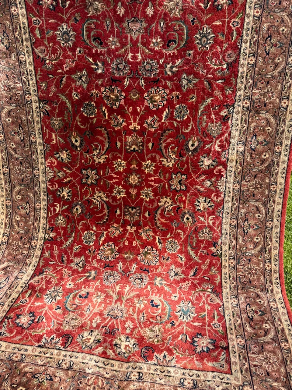 Rug Indo Bidjar 300x200 cm, red beige, wool, India - 402592