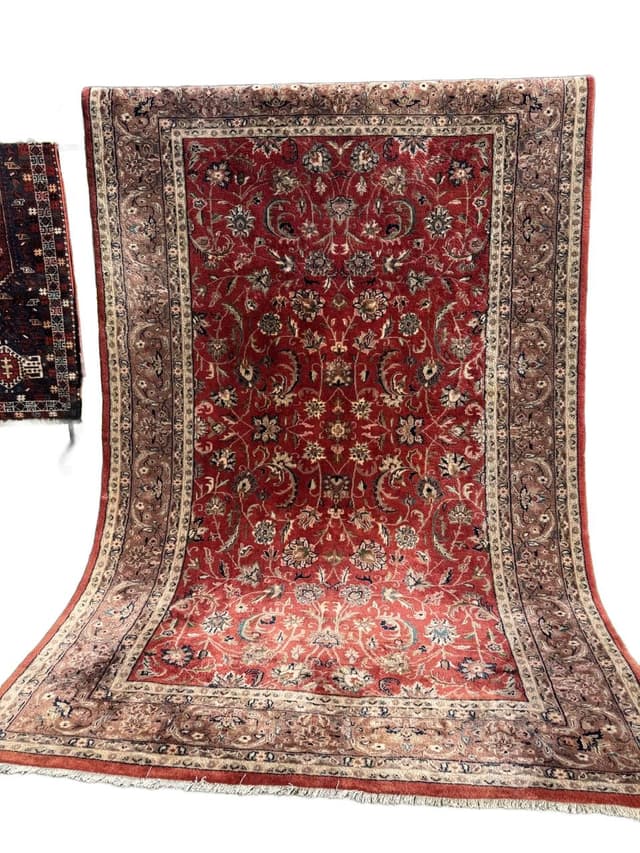 Rug Indo Bidjar 300x200 cm, red beige, wool, India - DIMENSION