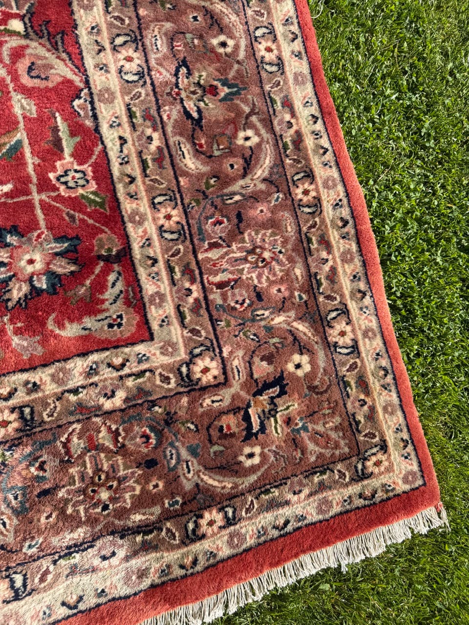 Rug Indo Bidjar 300x200 cm, red beige, wool, India - 402599