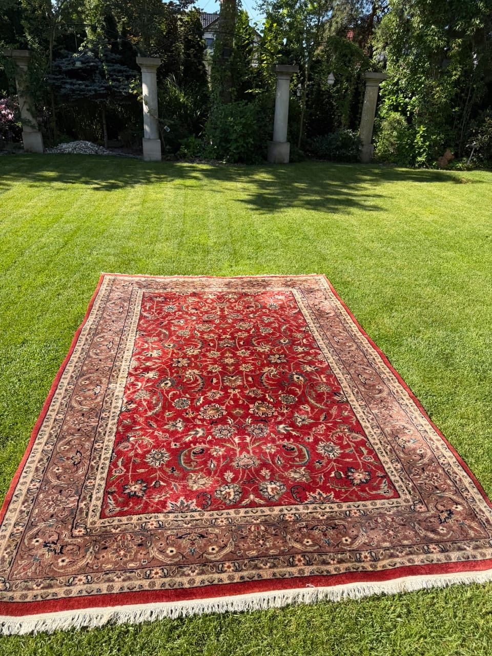 Rug Indo Bidjar 300x200 cm, red beige, wool, India - 402595