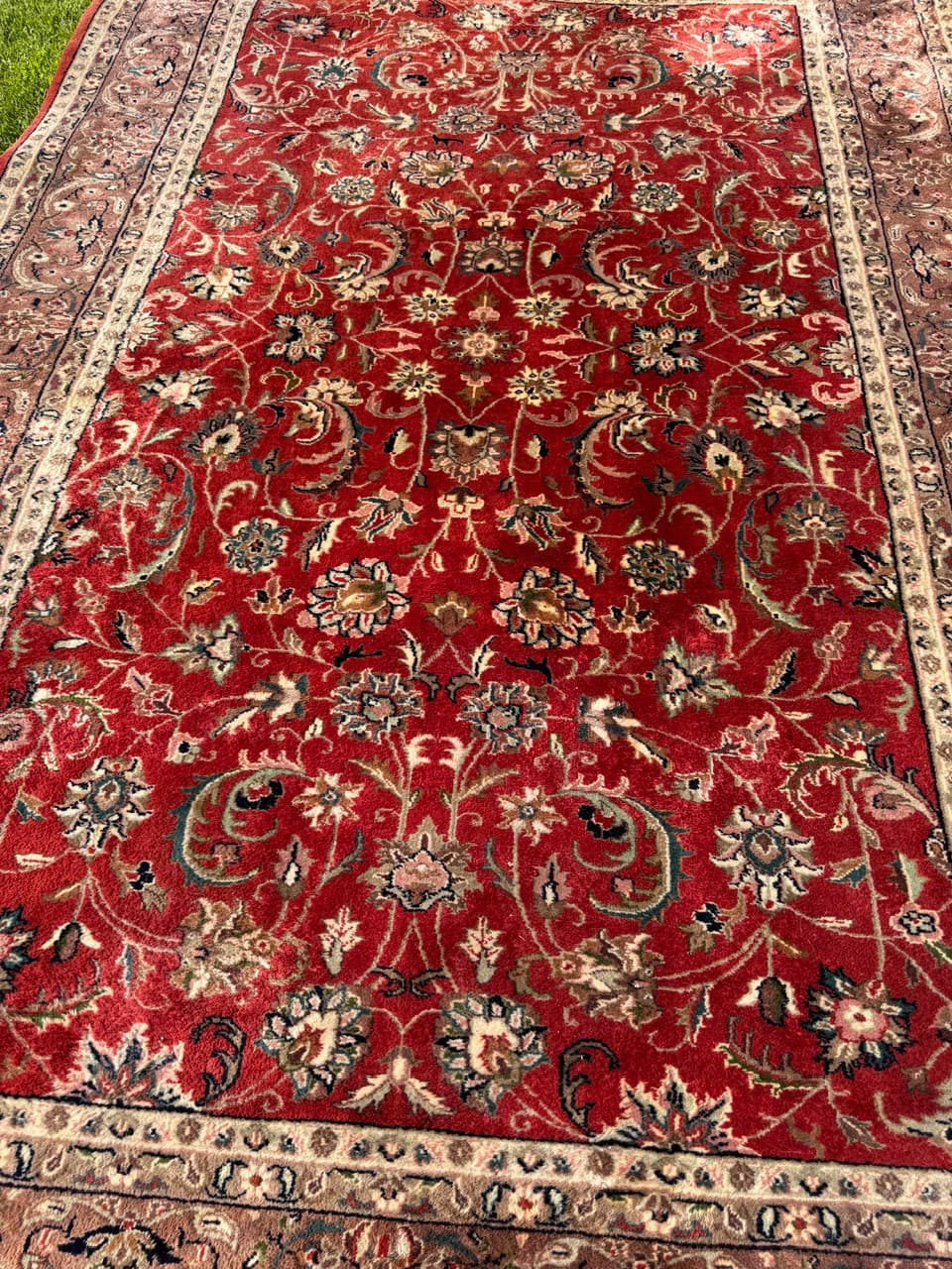 Rug Indo Bidjar 300x200 cm, red beige, wool, India - 402596