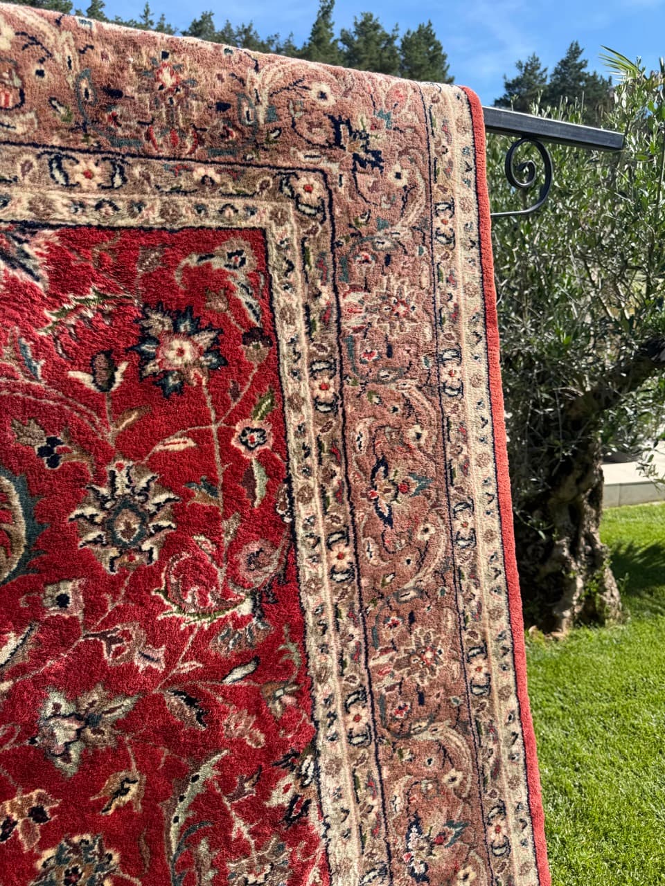 Rug Indo Bidjar 300x200 cm, red beige, wool, India - 402590