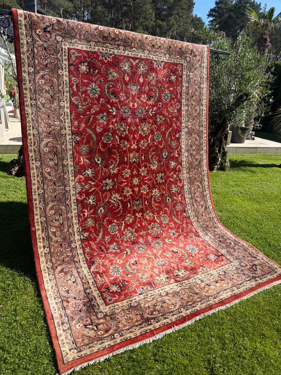Rug Indo Bidjar 300x200 cm, red beige, wool, India - 402588