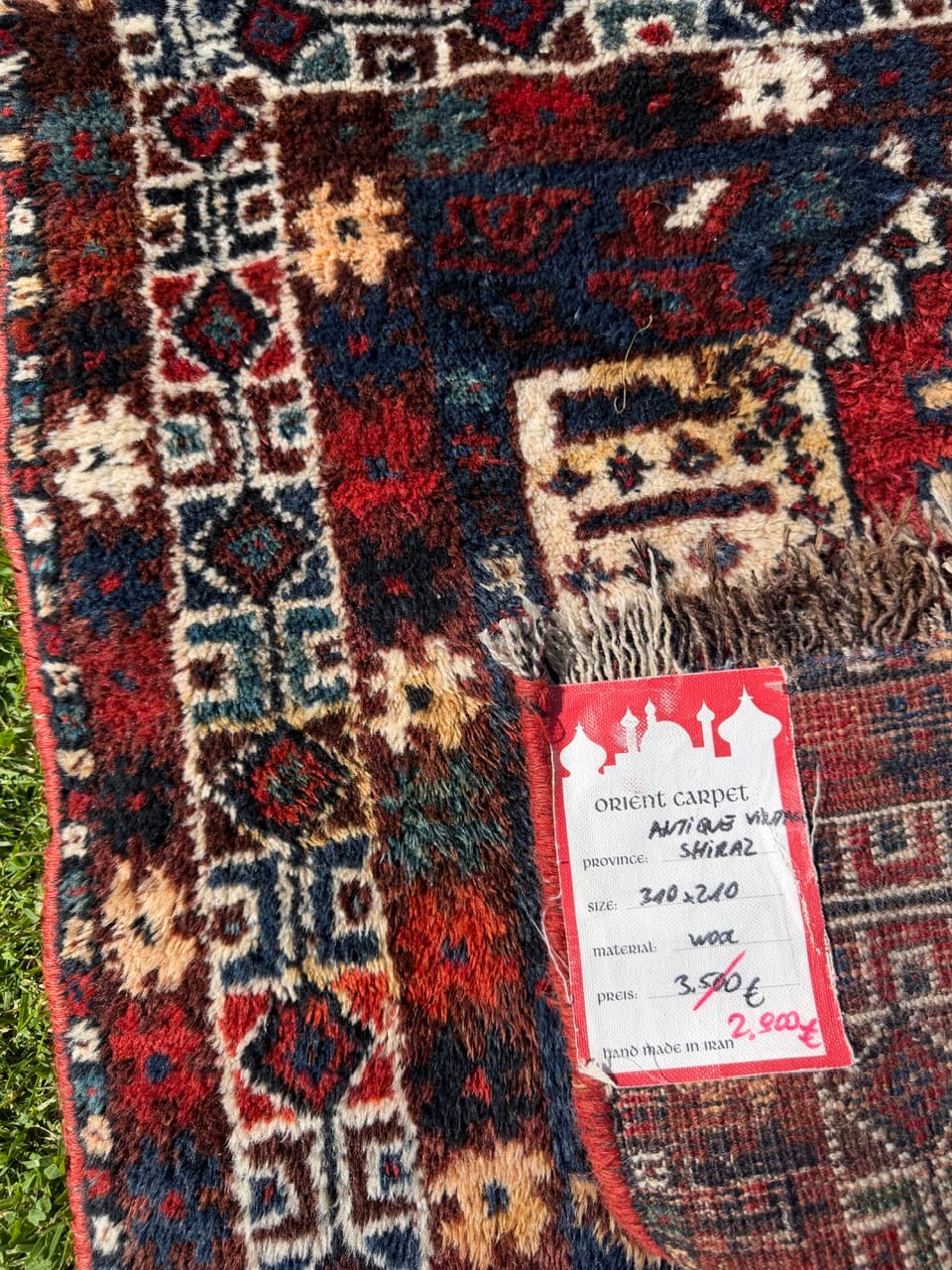 Rug Shiraz 310x210 cm, red, wool, Iran, 1950s - 402607