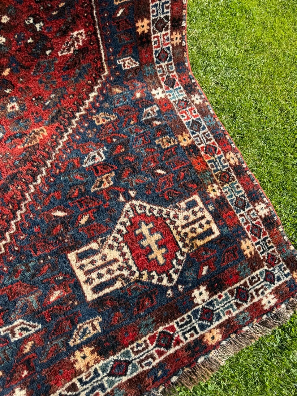 Rug Shiraz 310x210 cm, red, wool, Iran, 1950s - 402609