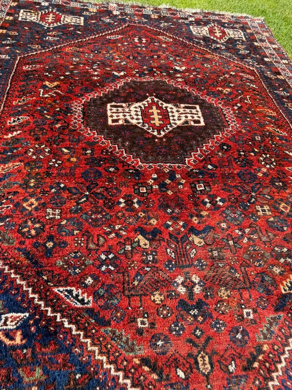 Rug Shiraz 310x210 cm, red, wool, Iran, 1950s - 402615