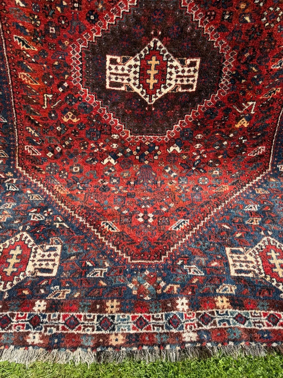 Rug Shiraz 310x210 cm, red, wool, Iran, 1950s - 402616