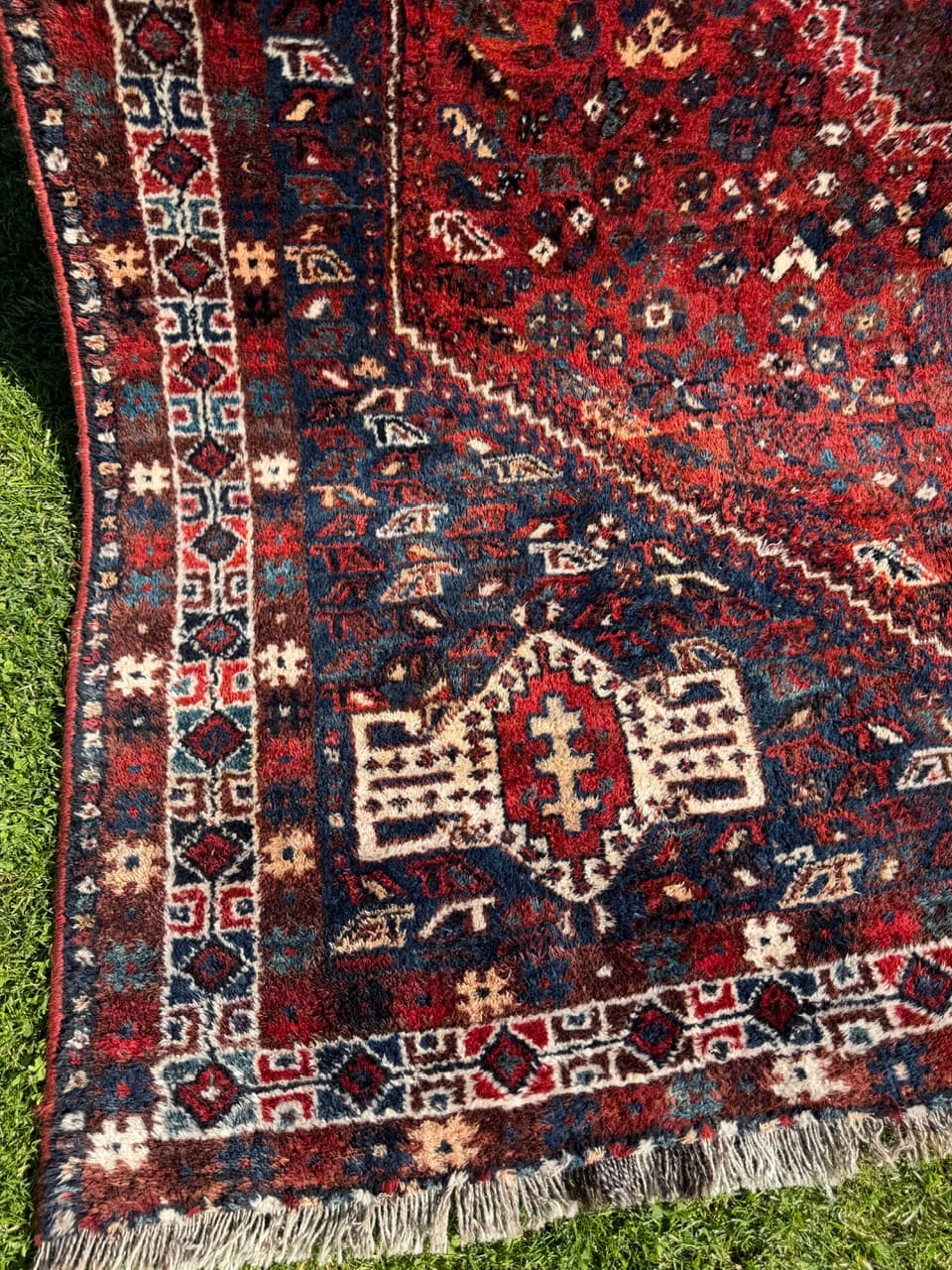 Rug Shiraz 310x210 cm, red, wool, Iran, 1950s - 402606