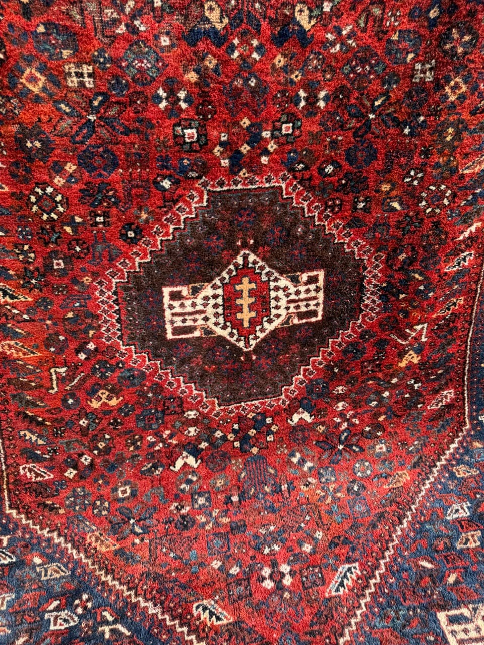 Rug Shiraz 310x210 cm, red, wool, Iran, 1950s - 402608