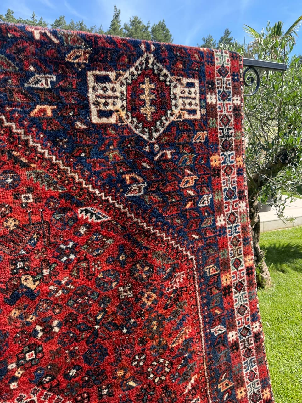 Rug Shiraz 310x210 cm, red, wool, Iran, 1950s - 402611
