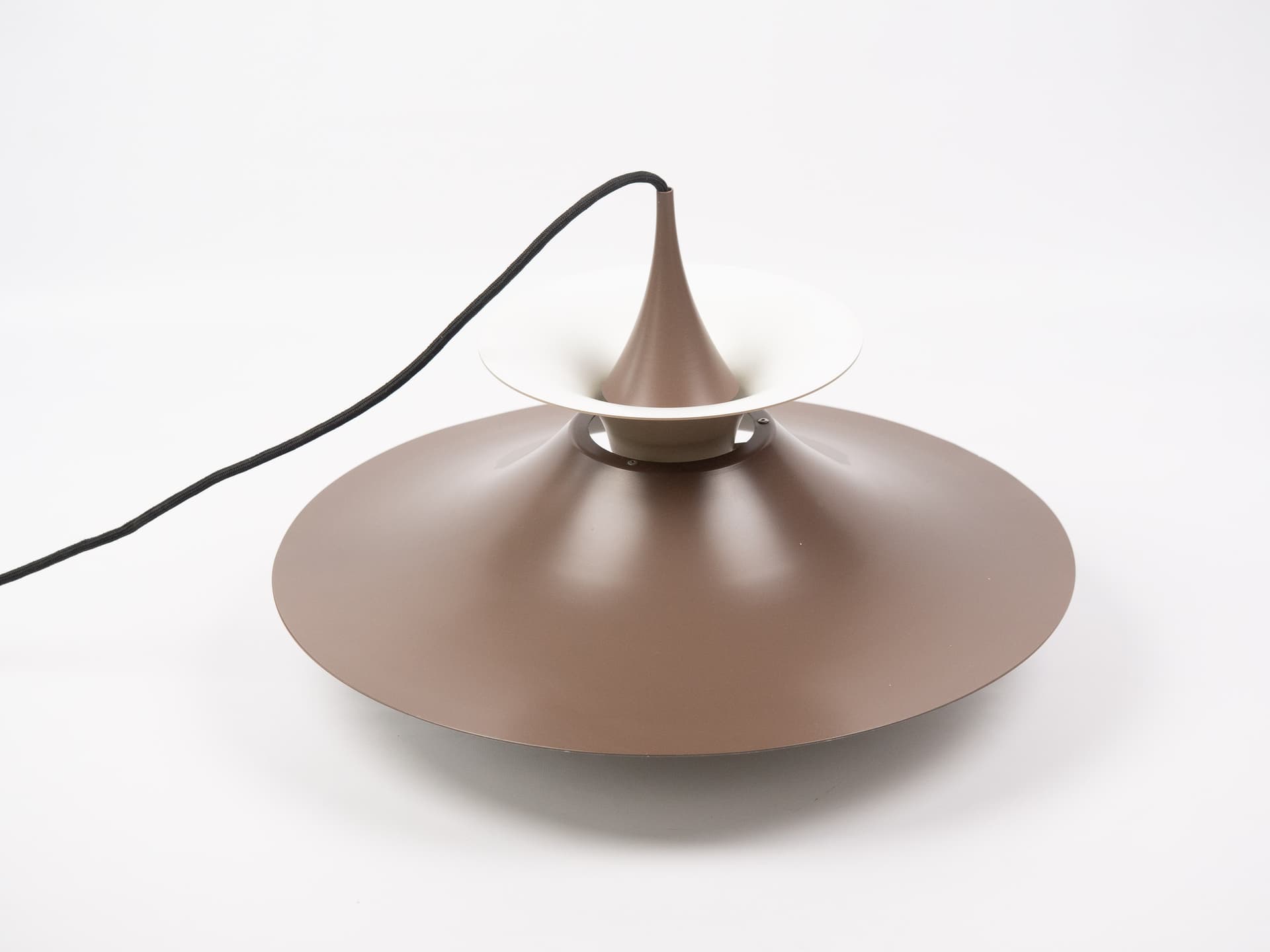 Pendant lamp Radius, brown aluminium, Fog & Mørup, Denmark, 1970s. - 402671